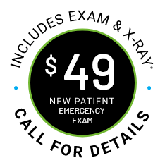 $49 New Patient Emergency Exam stamp