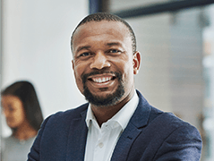 Smiling man in business attire