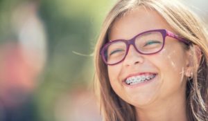 little girl with braces