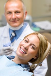 woman in dental chair